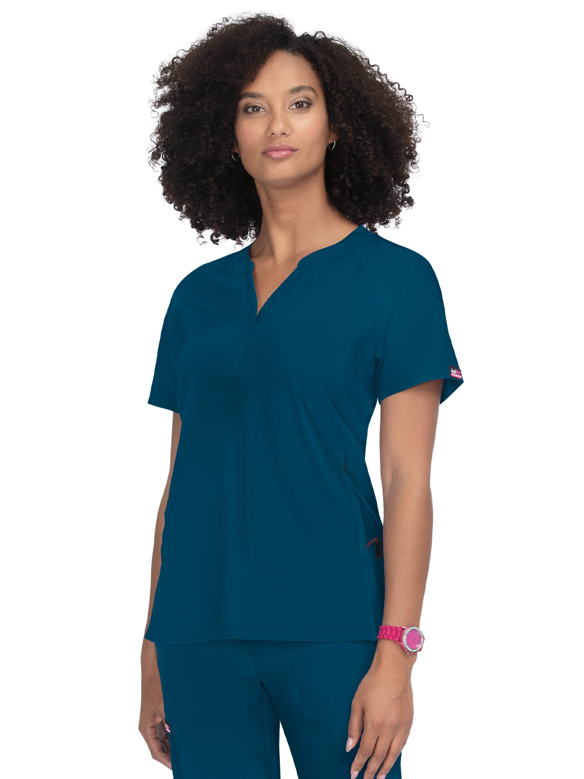 Women's 4-Pocket Split-Neck Action Scrub Top