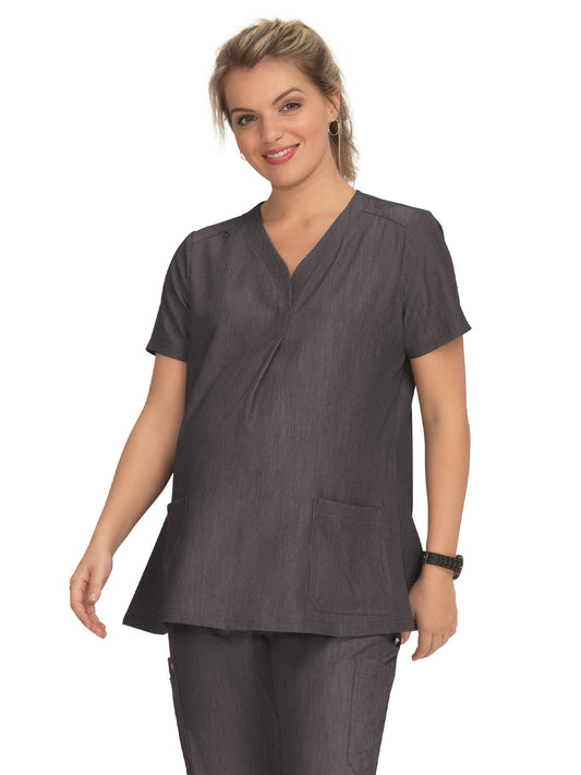 Women's 2-Pocket Maternity Onboard Scrub Top