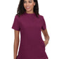 Women's Four-Pocket Zipper-Neck Mandarin Collar Driven Top - 1081 - Wine