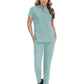 Women's 4-Pocket Zipper-Neck Mandarin Collar Driven Scrub Top