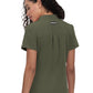 Women's 4-Pocket Zipper-Neck Mandarin Collar Driven Scrub Top