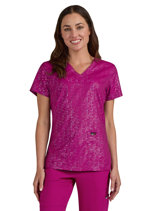 Women's 2-Pocket Stretch Print Velora Scrub Top