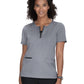 Women's 3-Pocket Zipper-Neck Performance Scrub Top