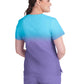 Women's 2-Pocket V-Neck Ombre Print Reclaim Scrub Top