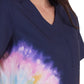 Women's Tie Dye V-Neck Stretch Lani Scrub Top