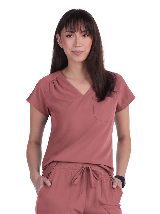 Women's 1-Pocket Heart-Shaped Neckline Eco-Friendly Kailani Top