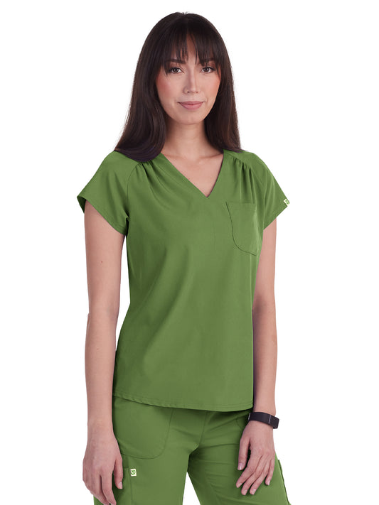 Women's 1-Pocket Heart-Shaped Neckline Eco-Friendly Kailani Top