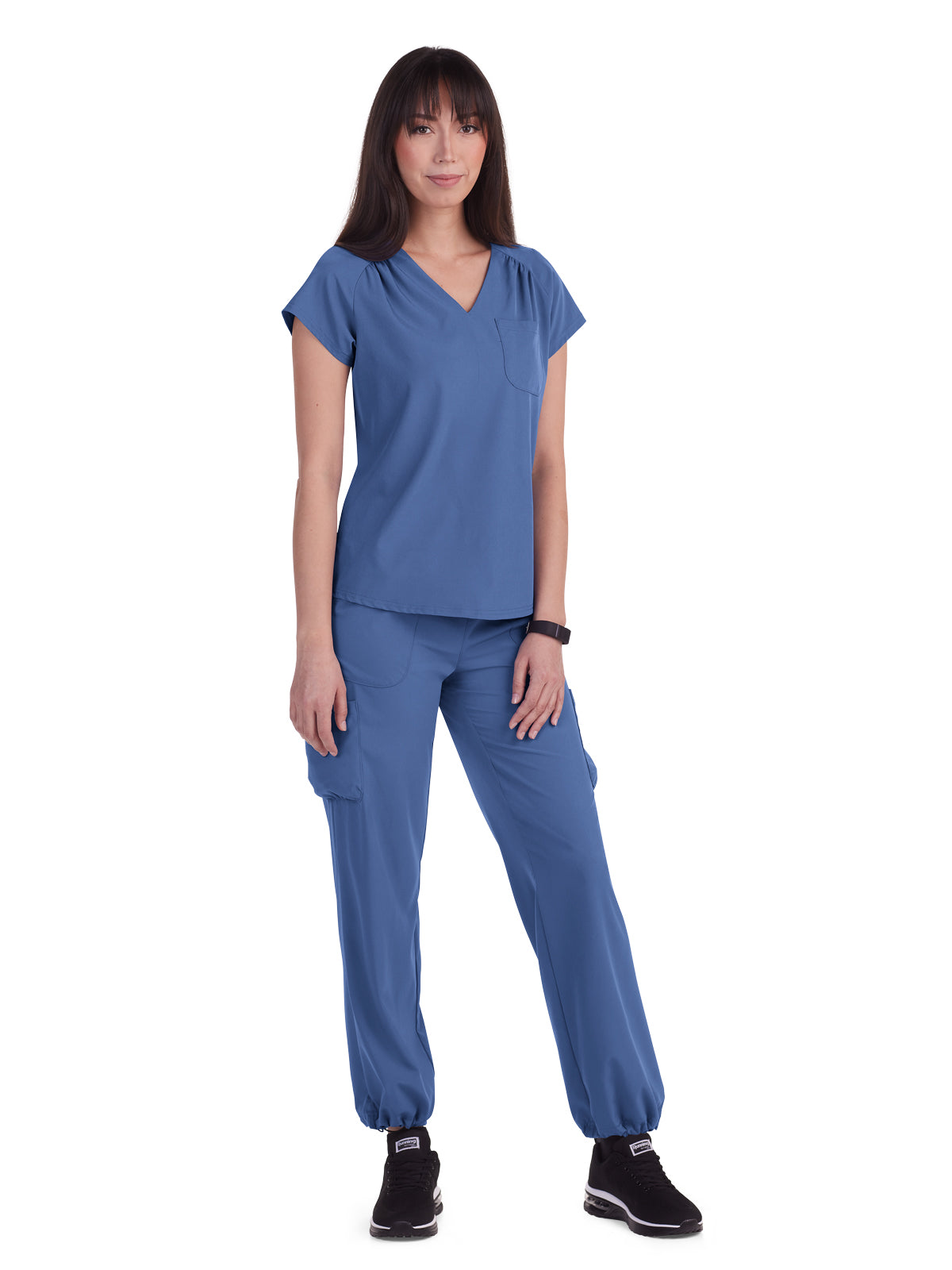 Women's 1-Pocket Heart-Shaped Neckline Eco-Friendly Kailani Scrub Top