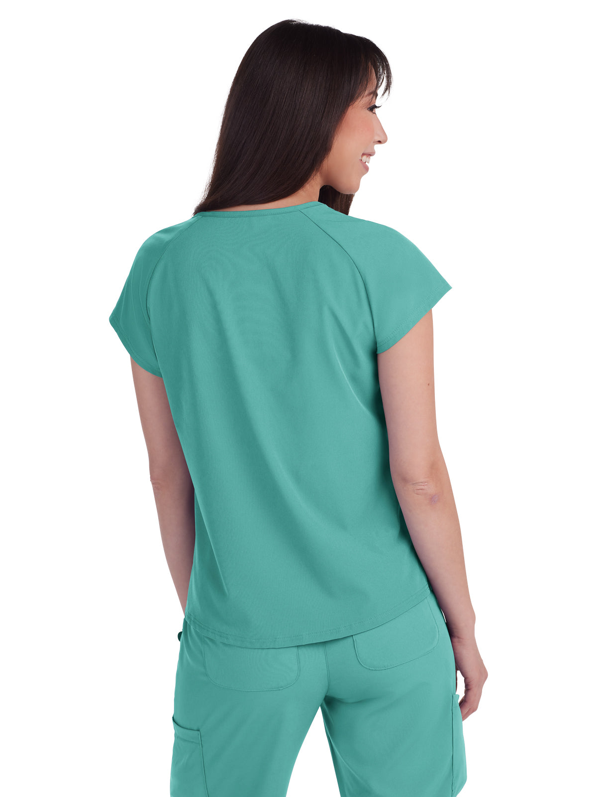 Women's 1-Pocket Heart-Shaped Neckline Eco-Friendly Kailani Scrub Top