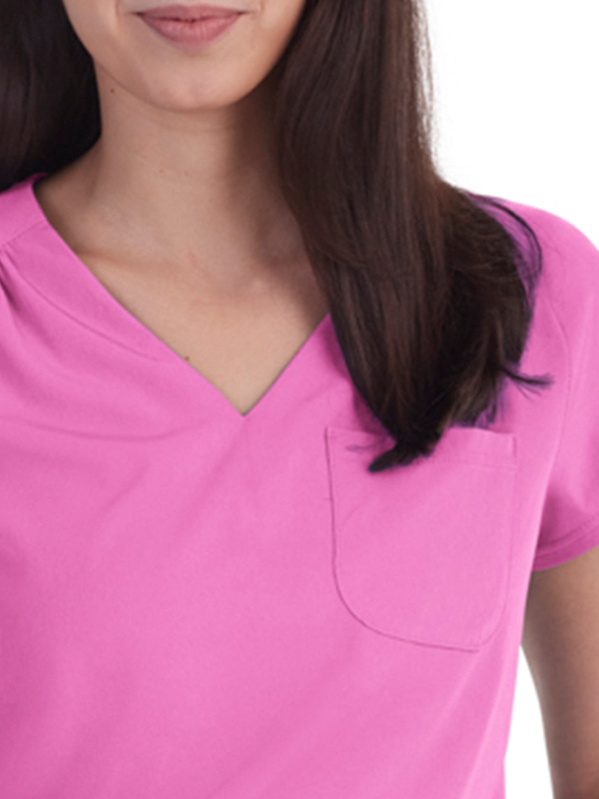 Women's 1-Pocket Heart-Shaped Neckline Eco-Friendly Kailani Scrub Top