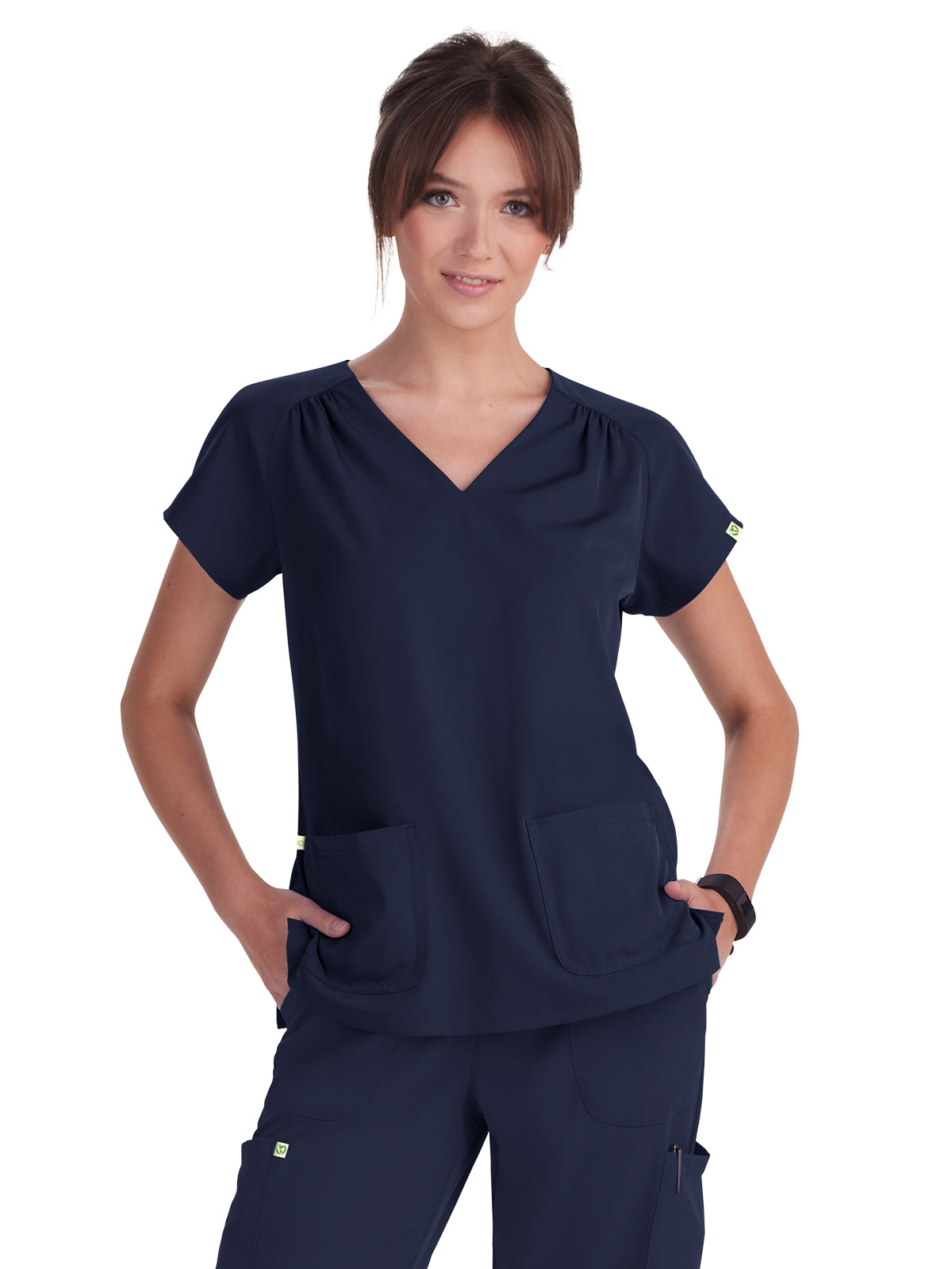 Women's Heart-Shaped Neckline Meadow Scrub Top