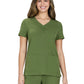 Women's Two-Pocket Shirred Chest V-Neck Enik Top - 1121 - Martini Olive