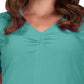 Women's Shirred Chest V-Neck Enik Scrub Top