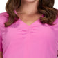 Women's Shirred Chest V-Neck Enik Scrub Top