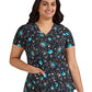 Women's 3-Pocket Print Rosalie Scrub Top