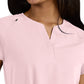 Women's Split-Neck 3-Pocket We Have Heart Scrub Top