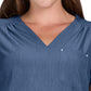 Women's Heart-Shaped Neckline Up and Going Scrub Top