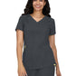 Women's Ribbed V-Neck 4-Pocket Sari Scrub Top