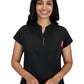 Women's Zipper Neck Combo Chest Pocket Catrin Scrub Top