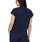 Women's Zipper Neck Combo Chest Pocket Catrin Scrub Top