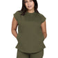 Women’s Two-Pocket Round Neck Scrub Top - 1137 - Olive Green