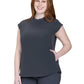 Women’s Two-Pocket Round Neck Scrub Top - 1137 - Charcoal