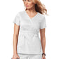 Women's 2-Pocket Adjustable Front-Tie Mock-Wrap Katelyn Scrub Top