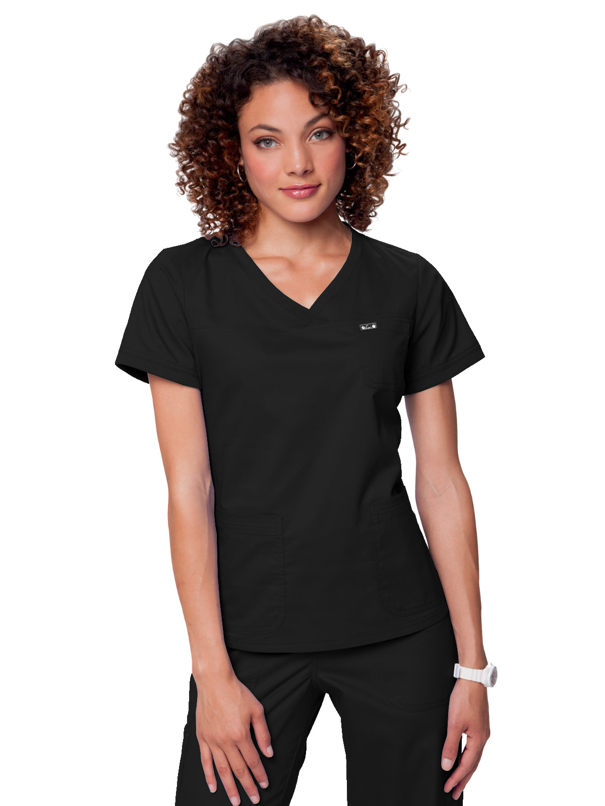 Women's 3-Pocket Soft Rib Trim V-Neck Nicole Scrub Top