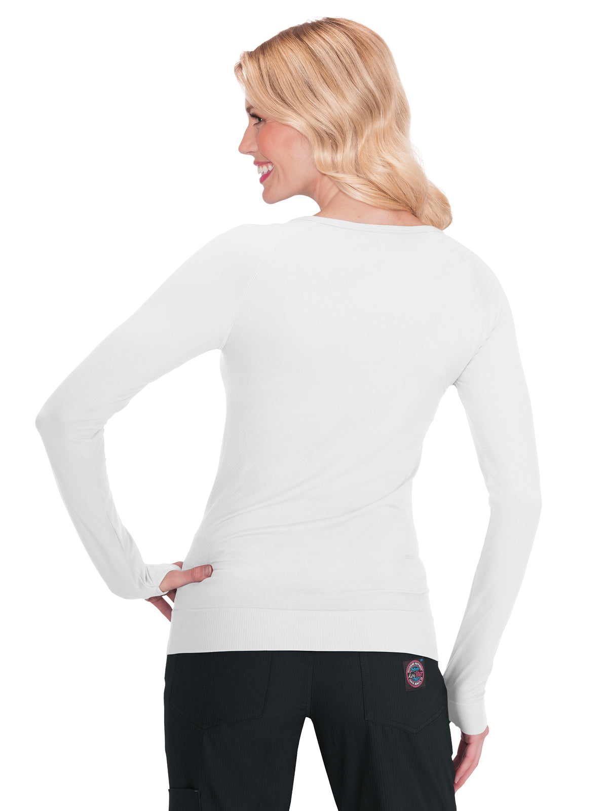 Women's Stretch Long-Sleeve Seamless Knit Divine Underscrub Tee