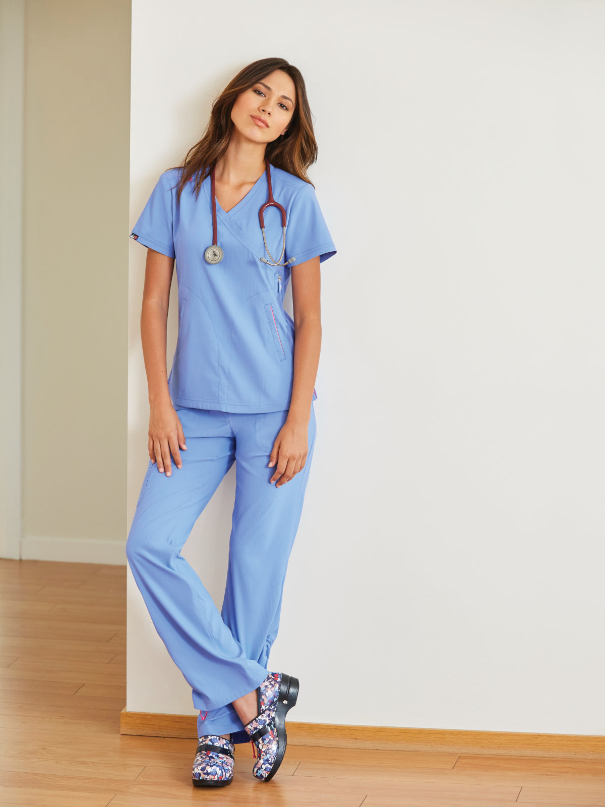 Women's 3-Pocket Mock-Wrap Philosophy Scrub Top