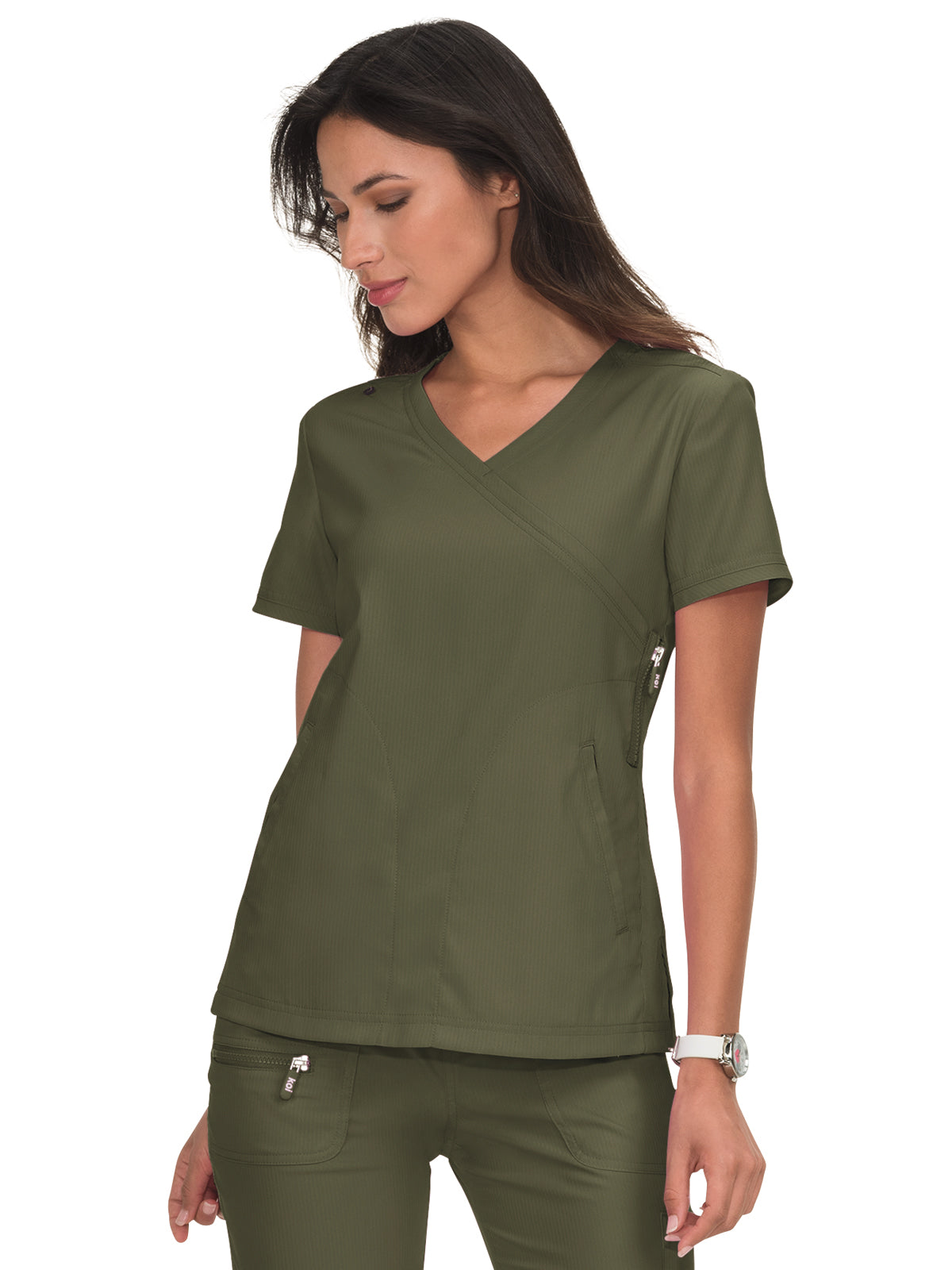 Women's 3-Pocket Mock-Wrap Philosophy Scrub Top