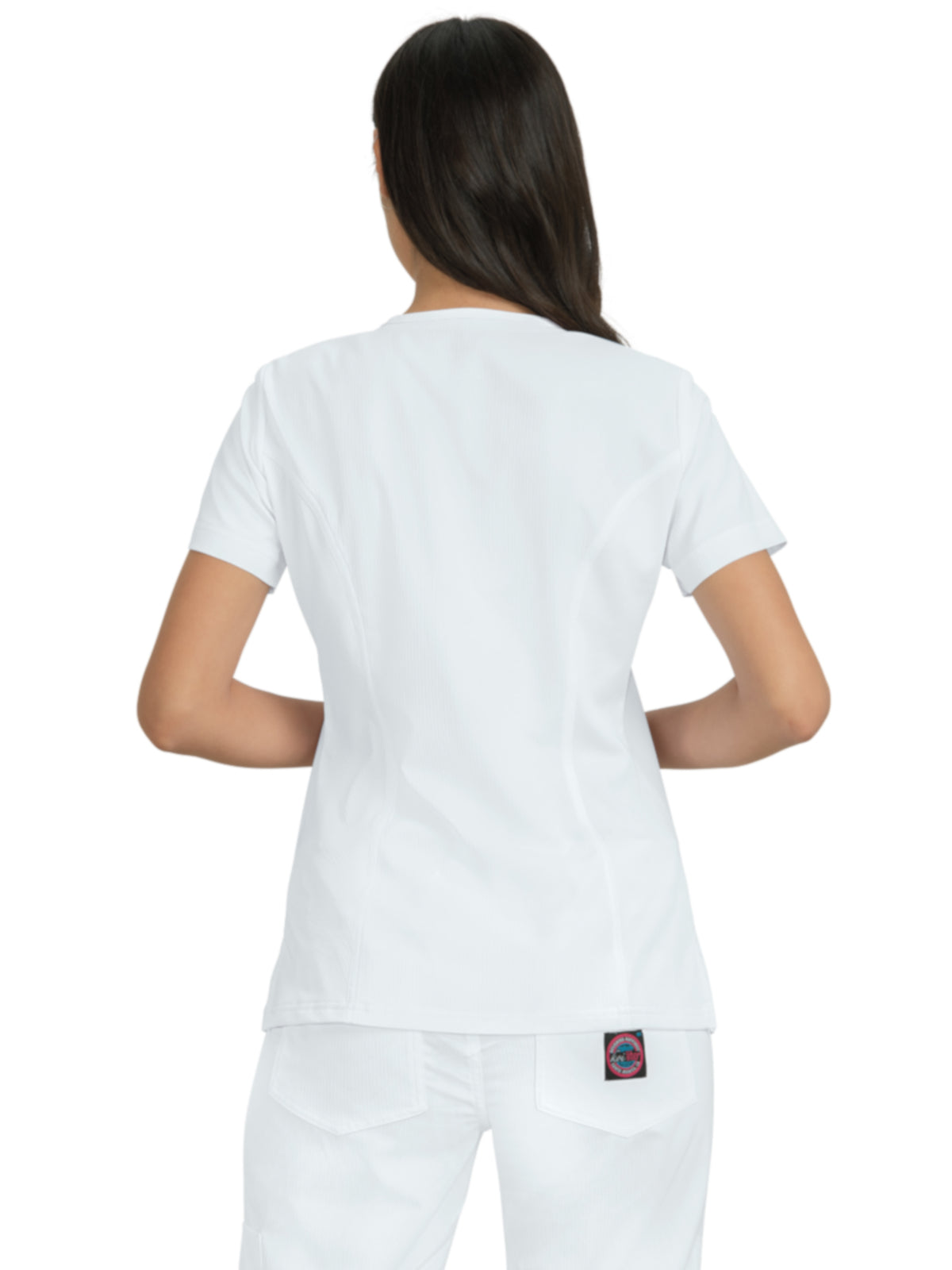 Women's 4-Pocket Zipper Neck Serenity Scrub Top