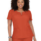 Women's Four-Pocket Zipper Neck Serenity Top - 317 - Terracotta