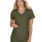 Women's Four-Pocket Stretch V-Neck Becca Top - 373 - Olive Green