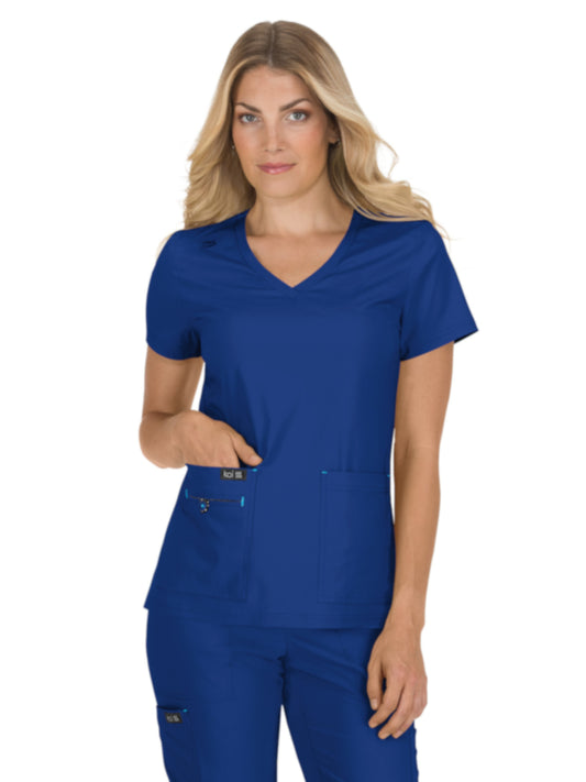 Women's 4-Pocket Stretch V-Neck Becca Scrub Top