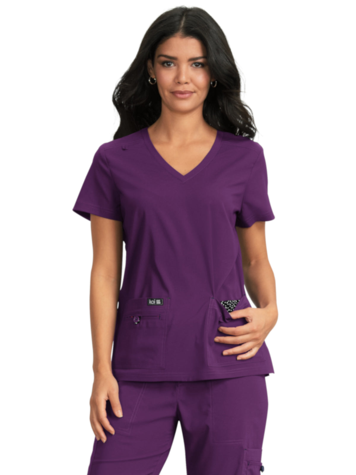 Women's 4-Pocket Stretch V-Neck Becca Scrub Top