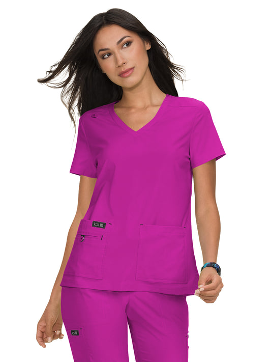 Women's 4-Pocket Stretch V-Neck Becca Scrub Top