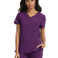 Women's Four-Pocket Mock-Wrap Neck Katie Top - 374 - Eggplant