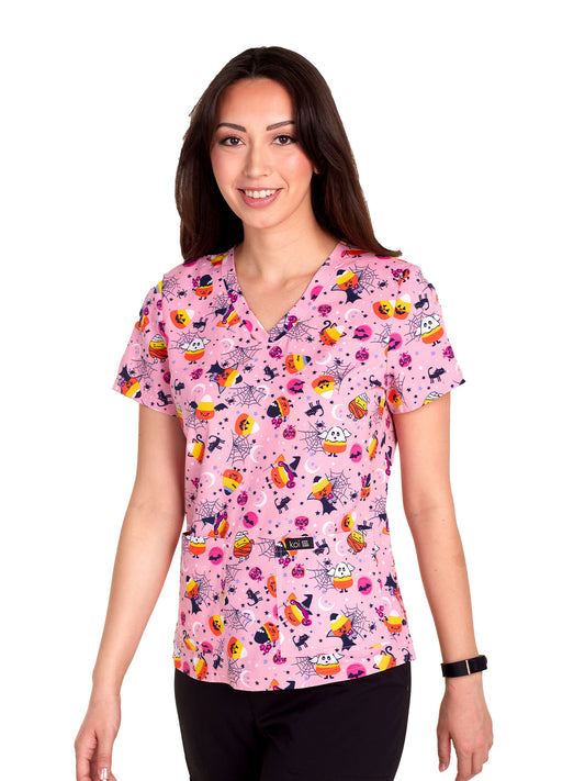 Women's Athletic-Inspired, Breathable Mesh Leslie Scrub Top