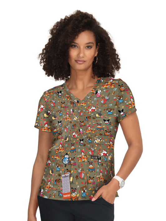 Women's Athletic-Inspired, Breathable Mesh Leslie Scrub Top