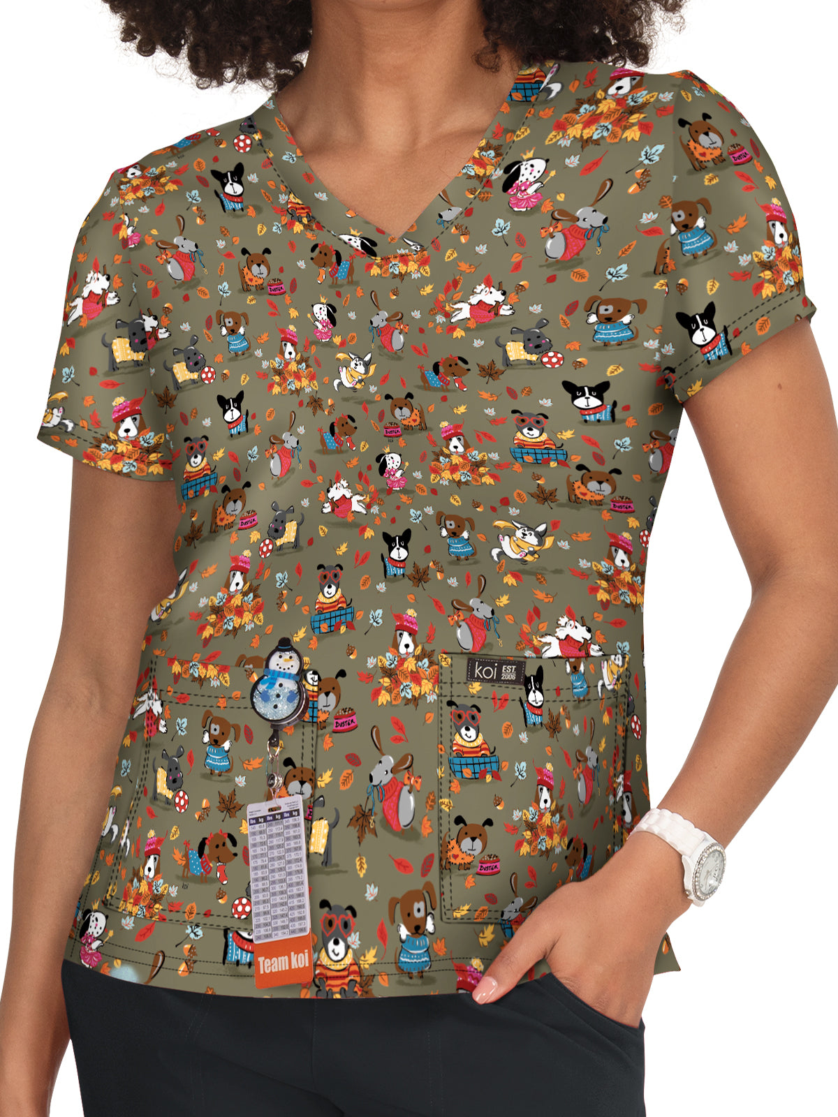 Women's Athletic-Inspired, Breathable Mesh Leslie Scrub Top