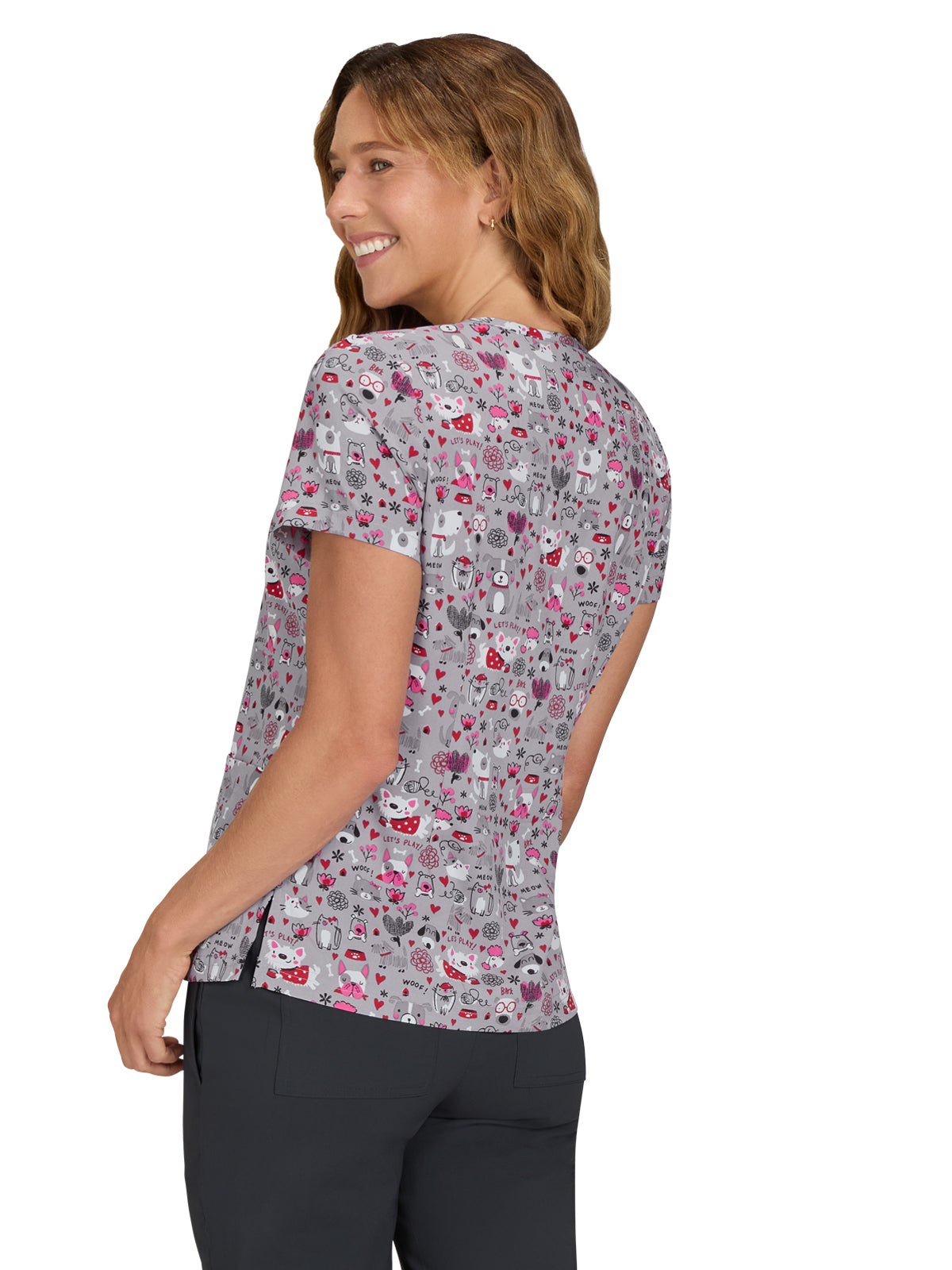 Women's Athletic-Inspired, Breathable Mesh Leslie Scrub Top