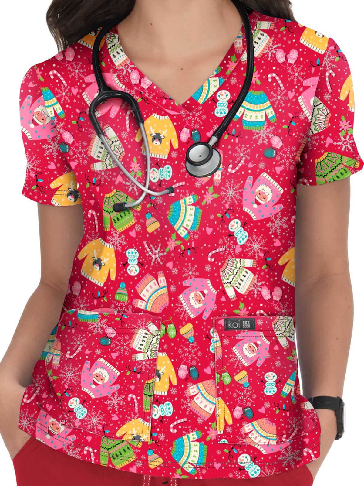 Women's Athletic-Inspired, Breathable Mesh Leslie Scrub Top