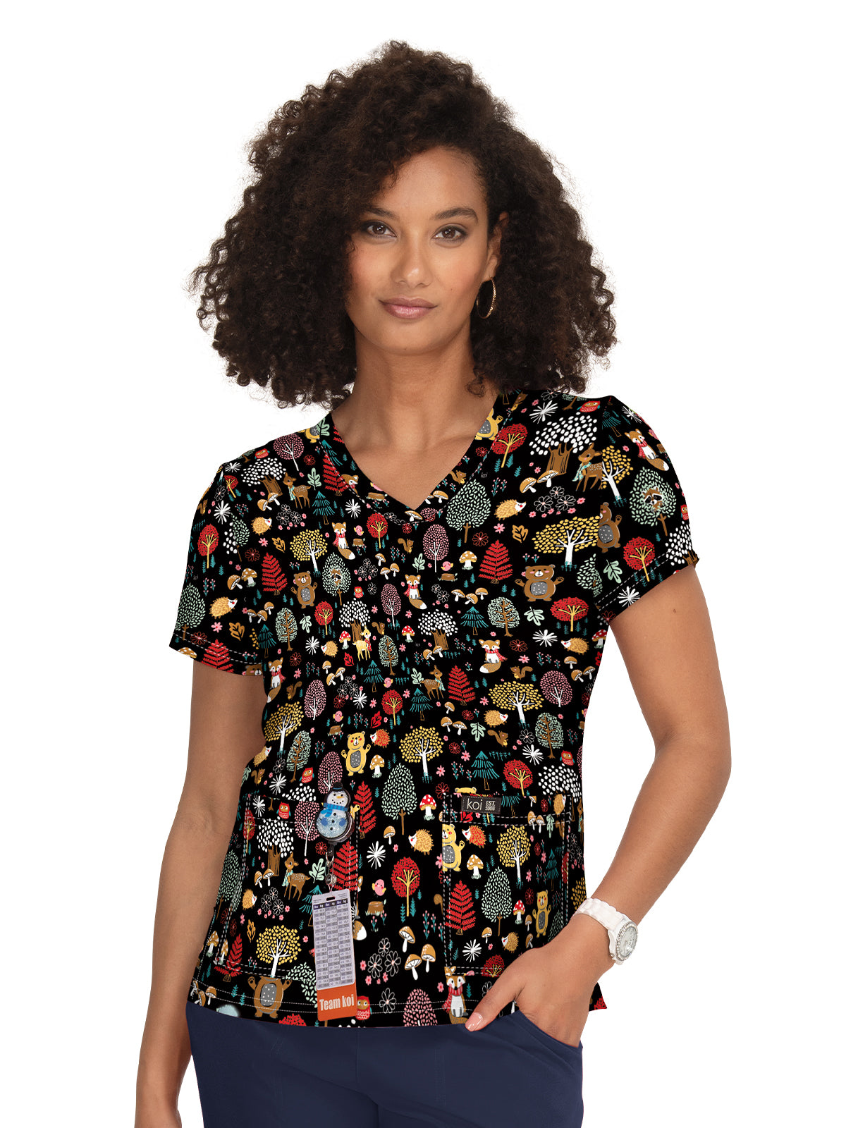 Women's Athletic-Inspired, Breathable Mesh Leslie Scrub Top