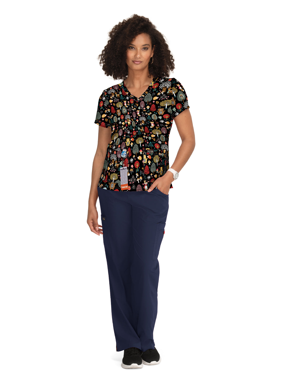 Women's Athletic-Inspired, Breathable Mesh Leslie Scrub Top