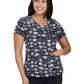 Women's Two-Pocket Print Top - 384PRA - Billy Cat