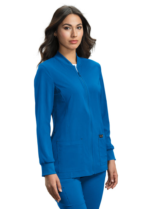 Women's Four-Pocket Rib Collar Andrea Jacket - 450 - Royal Blue