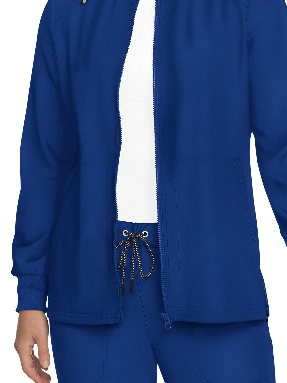 Women's Zipper Front Stretch Always in Motion Scrub Jacket