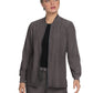 Women's Four-Pocket Zipper Front Stretch Always in Motion Jacket - 458 - Heather Grey