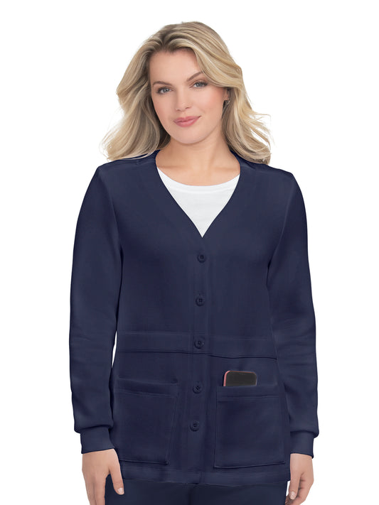 Women's Two-Pocket Cardigan-Style Clarissa Sweater - 462 - Navy